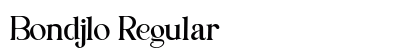 Bondjlo Regular Font Preview