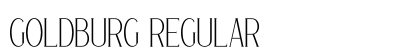 GOLDBURG Regular Font Preview