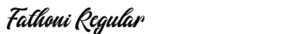 Fathoni Regular Font Preview