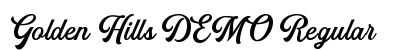 Golden Hills DEMO Regular Font Preview