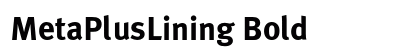 MetaPlusLining Bold Preview