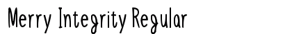 Merry Integrity Regular Font Preview