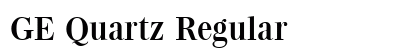 GE Quartz Regular Font Preview
