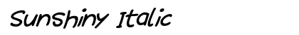 Sunshiny Italic Font Preview