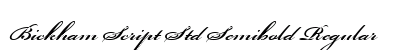 Bickham Script Std Semibold Regular