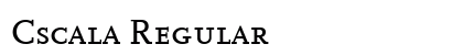 Cscala Regular Font Preview
