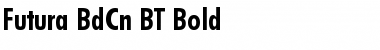 Futura BdCn BT Bold Font