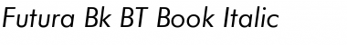 Futura Bk BT Book Italic