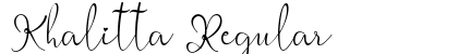 Khalitta Regular Font Preview