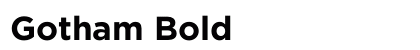 Gotham Bold Preview