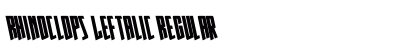 Rhinoclops Leftalic Regular Font Preview