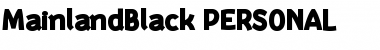 Mainland PERSONAL Black Font