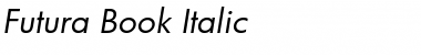 Futura Bk Book Italic Font