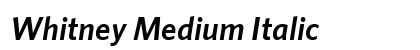 Whitney Medium Italic Preview