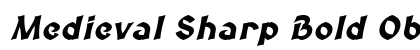 Medieval Sharp Bold Oblique Font Preview