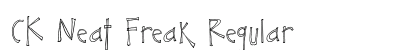 CK Neat Freak Regular Font Preview