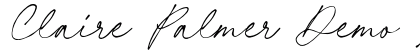 Claire Palmer Demo Script Regular Font Preview