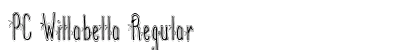 PC Willabella Regular Font Preview