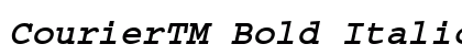 CourierTM Bold Italic preview CourierTM Bold Italic preview