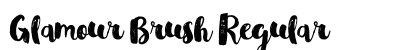 Glamour Brush Regular Font Preview