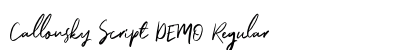 Callonsky Script DEMO Regular Font Preview