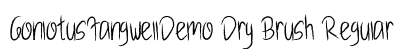 GonlotusFangwellDemo Dry Brush Regular Font Preview