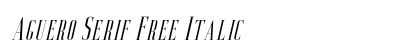 Aguero Serif Free Italic preview