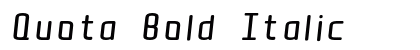 Quota Bold Italic preview Quota Bold Italic preview
