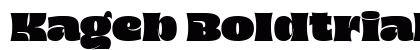 Kageb Boldtrial Regular Font Preview