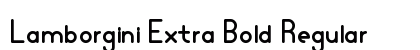 Lamborgini Extra Bold Regular Font Preview