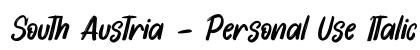 South Austria - Personal Use Italic preview