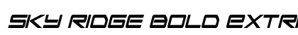 Sky Ridge Bold Extra-Cond Ital Regular Font Preview