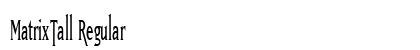 MatrixTall Regular Font Preview