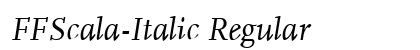 FFScala-Italic Regular Font Preview