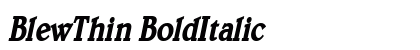 BlewThin BoldItalic preview