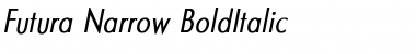 Futura Narrow BoldItalic Font