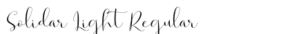 Solidar Light Regular Font Preview