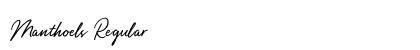 Manthoels Regular Font Preview