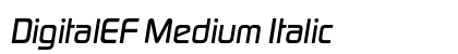 DigitalEF Medium Italic preview