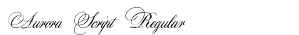 Aurora Script Regular Font Preview