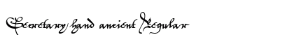 Secretary hand ancient Regular font free download