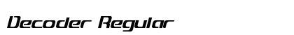 Decoder Regular Font Preview