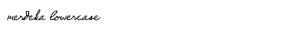 merdeka lowercase Font Preview