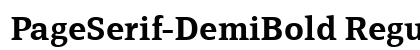 PageSerif-DemiBold Regular Font Preview PageSerif-DemiBold Regular Font Preview