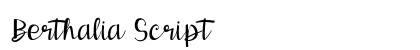 Berthalia Script preview