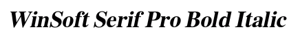 WinSoft Serif Pro Bold Italic preview