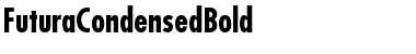 FuturaCondensedBold Regular Font