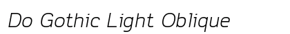 Do Gothic Light Oblique preview