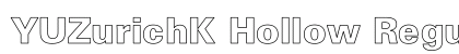 YUZurichK Hollow Regular Font Preview