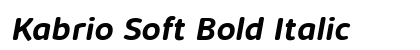 Kabrio Soft Bold Italic Font Kabrio Soft Bold Italic Font Preview